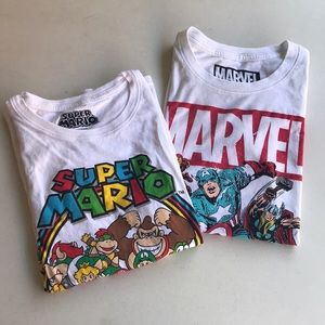 GIRLS SUPER MARIO + MARVEL Tees Bundle
